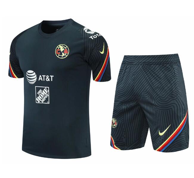 2021/22 Club America Navy Training Kits Shirt with Shorts